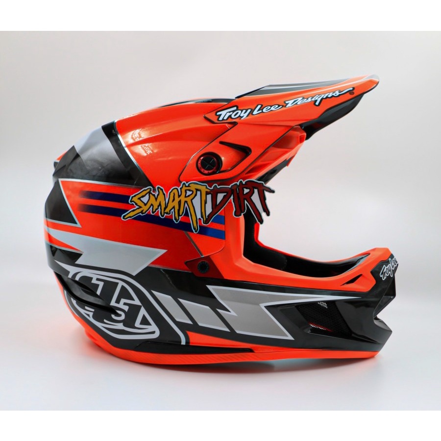 HELM SEPEDA TLD D4 CARBON SABER RED HELM MTB DOWNHILL TLD D4 ORIGINAL