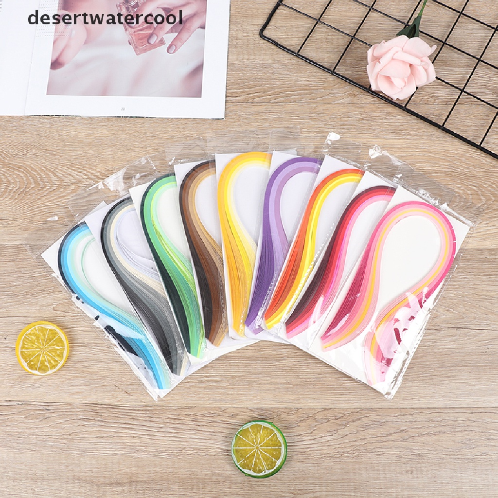 Deid 100Pcs/Set Paper Quilling Strips Set 3mm 39cm Kertas Untuk Craft DIY Quilling Tool Martijn