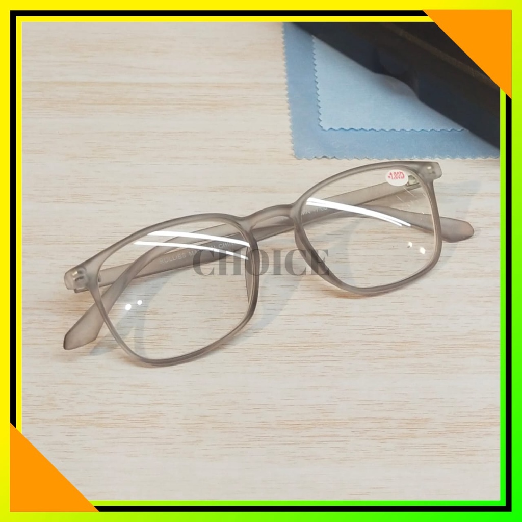 NEW ARRIVAL Kacamata Minus Oval Retro Wanita PRIA Style Korean 0.50-4.00 Free Box Dan Lap Pembersih Sungglasses Vintage New