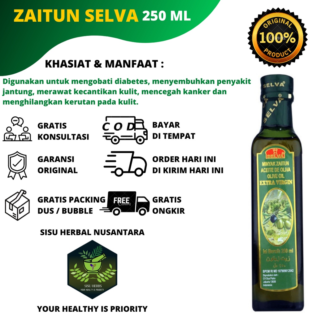 Minyak Zaitun Selva Extra Virgin 250ml