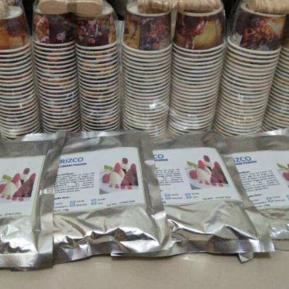 

12.12 BRANDS FESTIVAL paket ice cream 4 bubuk + 4 slop cup uk 50 ml !