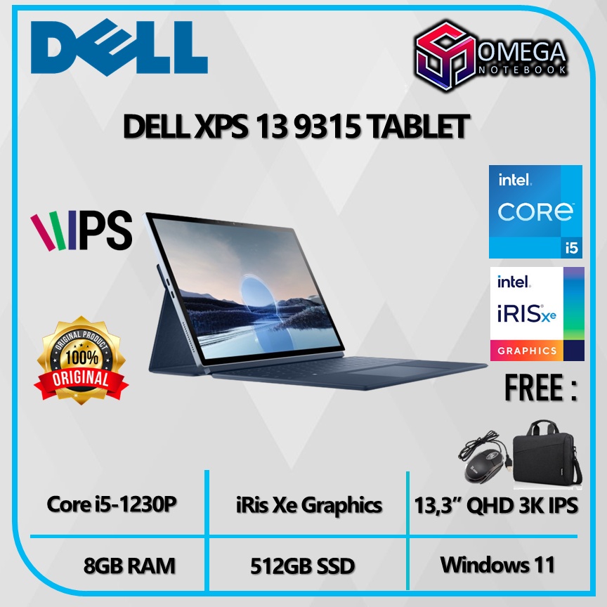 Dell XPS 13 9315 Tablet 3K i5 1230P 8GB 512GB SSD Win11 13,3&quot; 3K IPS