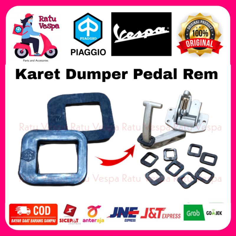 Karet Dumper Penahan Pedal Rem bagian Bawah Vespa PX PS Spartan Excel