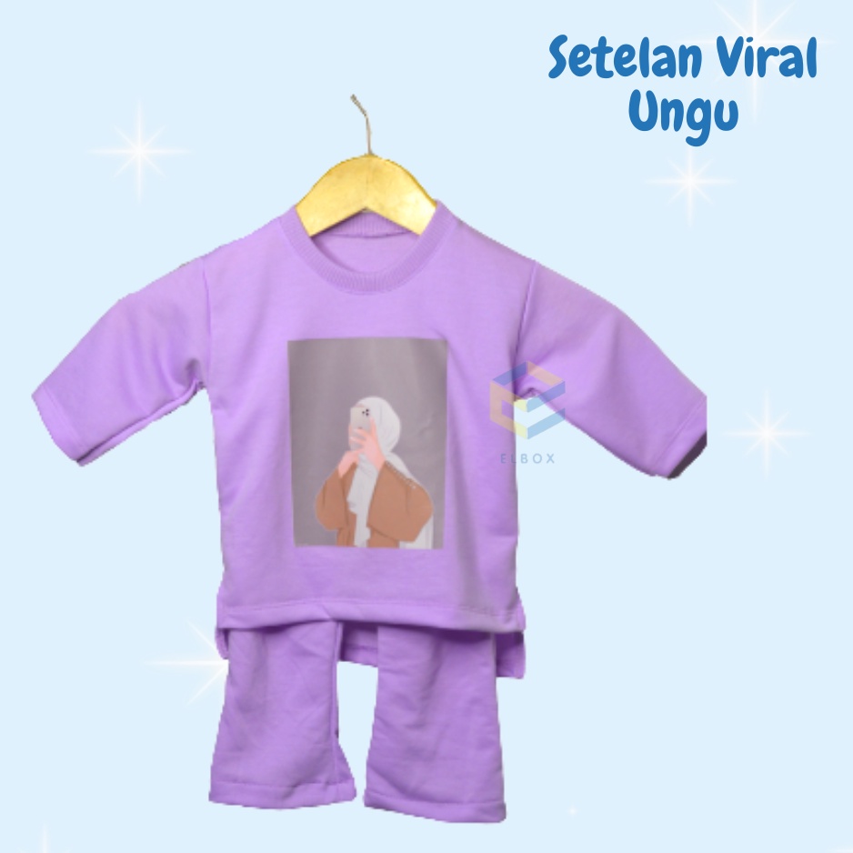 Setelan Anak Viral Usia 1 - 6 Tahun / Setelan Baju Anak Terkini / Termurah