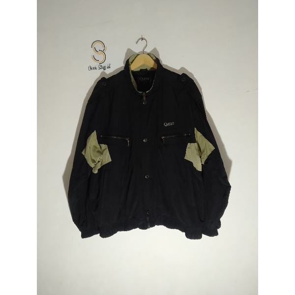Windbreaker Vintage Second - Vintage 90s Quest Windbreaker Jacket