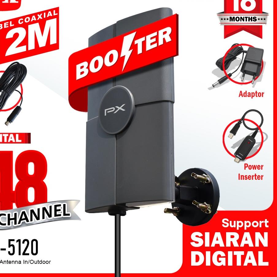 ✬ Antena TV PX DA-5120 - Antena TV PX DA-5200 Indoor / Outdoor - Antena Digital Analog + Kabel 12 Me