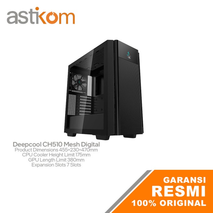 Casing PC Deepcool CH510 Mesh Digital Mid-Tower ATX