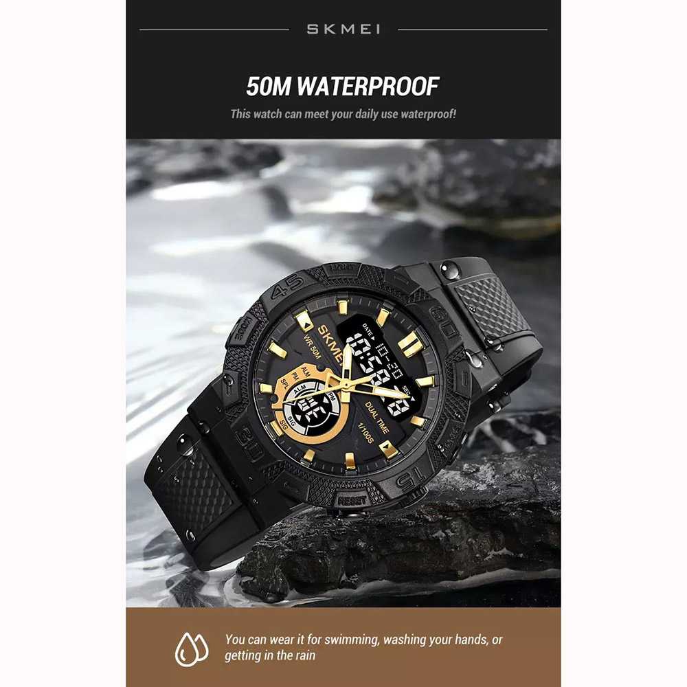 SKMEI Jam Tangan Digital Analog Pria Dual Movement Quartz Waterproof - 1881