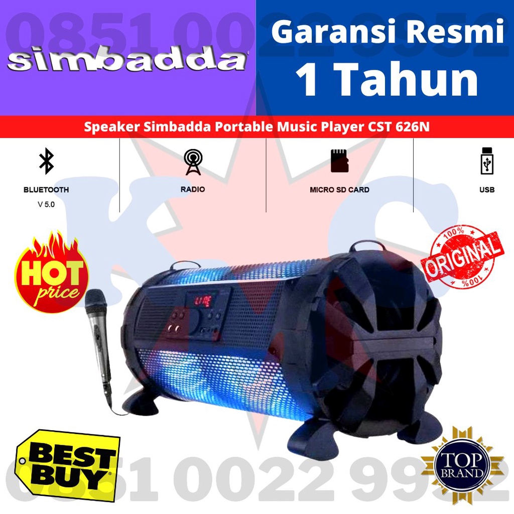 SPEAKER SIMBADDA PORTABLE MUSIC PLAYER CST 626N CST626N
