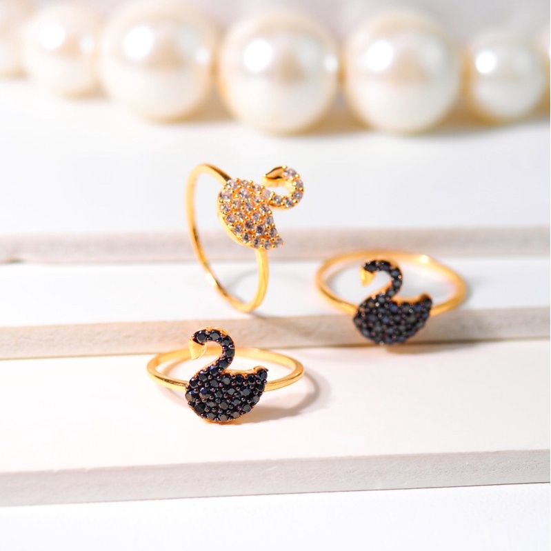 Cincin Emas Swan Minimalis - Toko Emas Gadjah