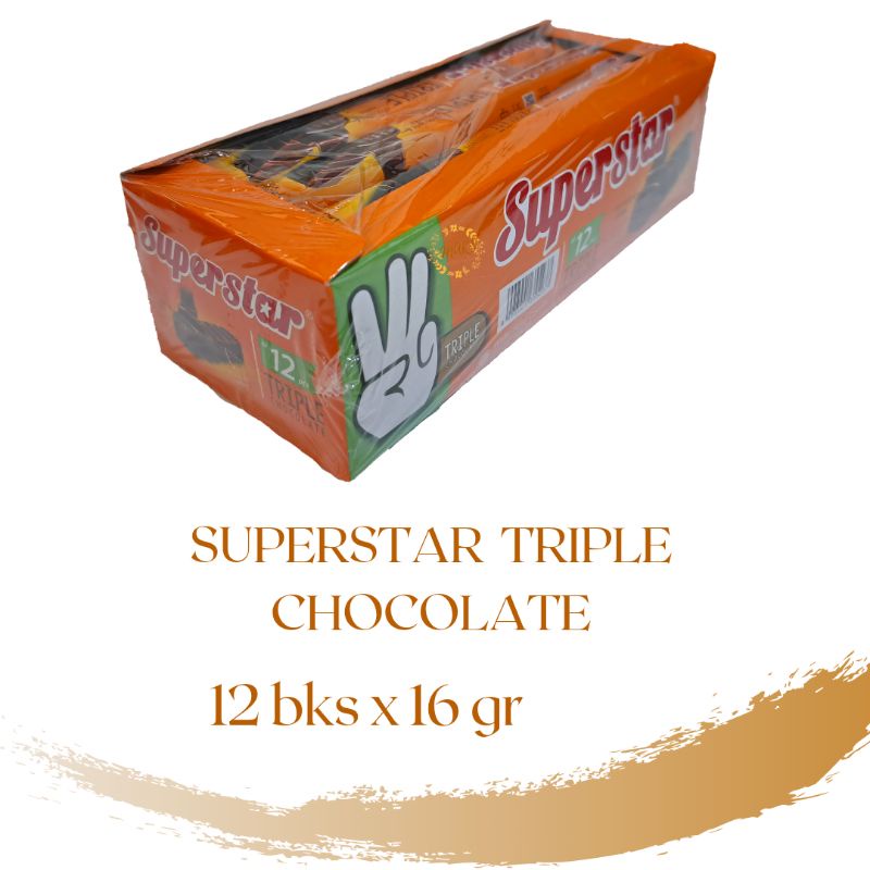 Superstar Triple Chocolate 12 bks x 16 gr