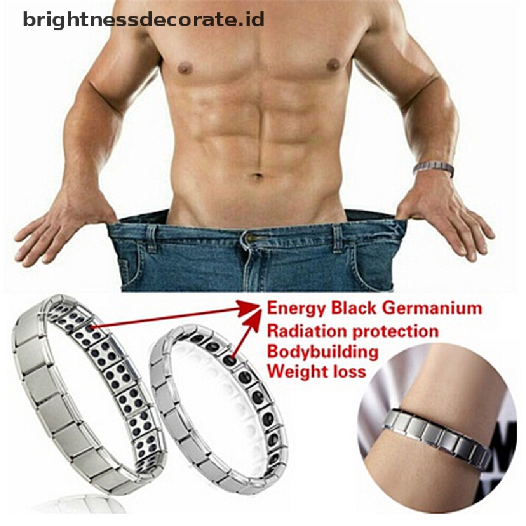 [Birth] Gelang Titanium Steel Elastis Stretch Untuk Pria Wanita Energy Health Bangle [ID]