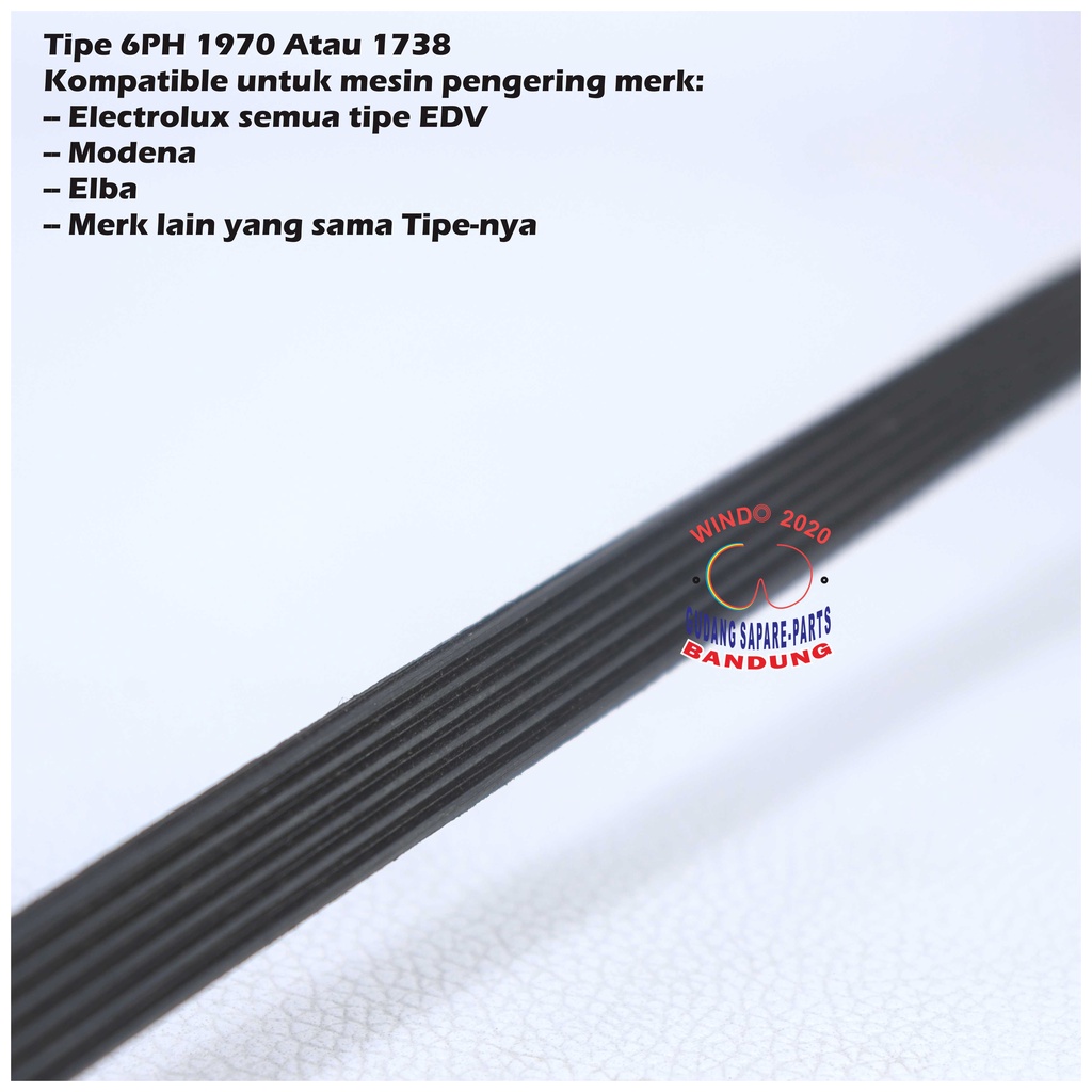 VAN BELT 6PH-1970 | V-BELT / VANBELT DRIYER MESIN CUCI 1 TABUNG | DRAYER PRONT LOADING