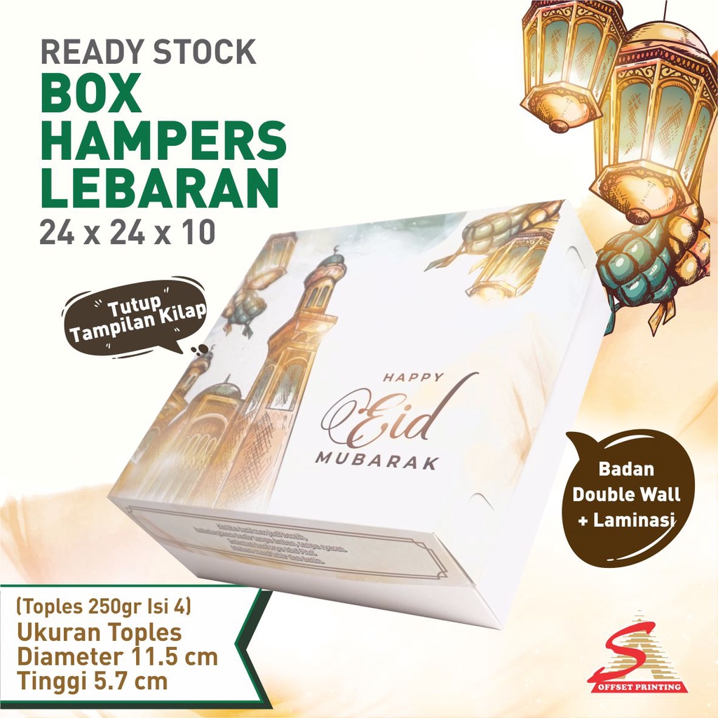 

24 x 24 x 10 Hampers Lebaran/Box Lebaran/Box Kue Kering/Dus Idul Fitri