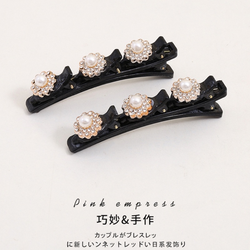 French Pearl Editing Hair Clip Jepit Rambut Bunga Elegan Pearl Hair Clip