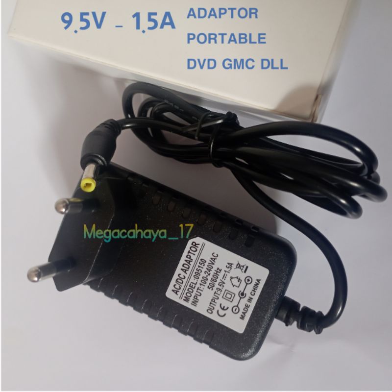 Adaptor Dvd Portable Gmc 9,5V Universal Power Supply Tv Portable Portabel  / Cas Casan Charger Switc
