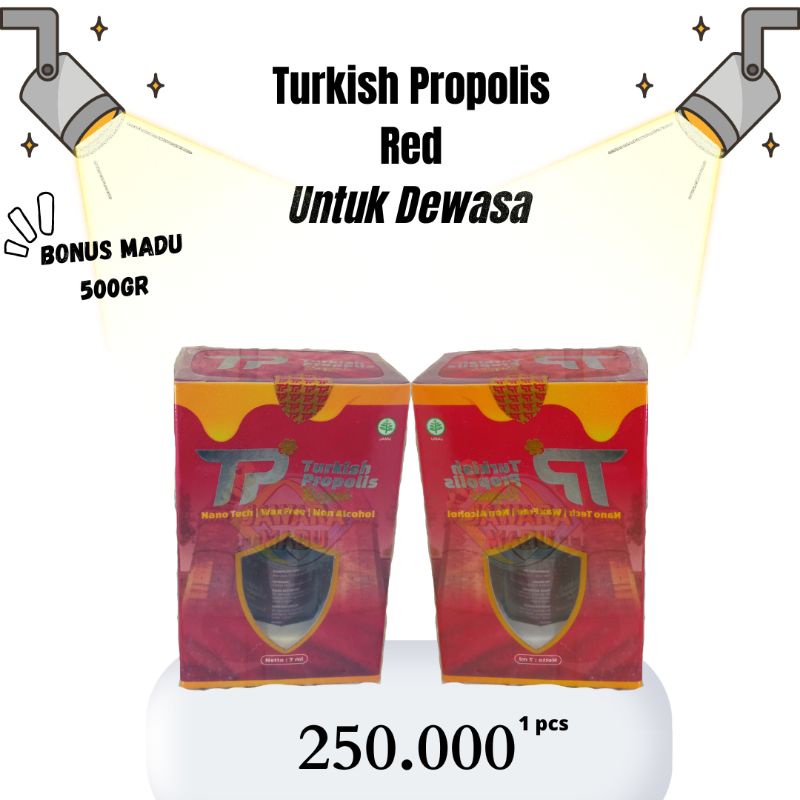 Turkish Propolis red asli 100% untuk dewasa khasiat menjaga kesahatan dan penambah stamina