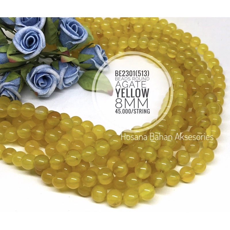 Batu Alam/Batu Agate/Manik manik/Batu 8MM