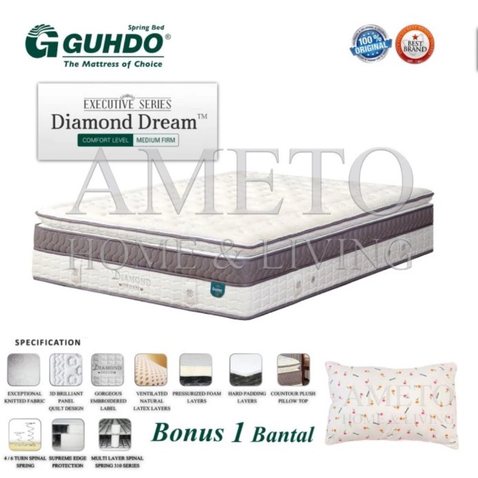 Guhdo Springbed DiamondLatex 120x200 Tebal 40 cm (HANYA KASUR)