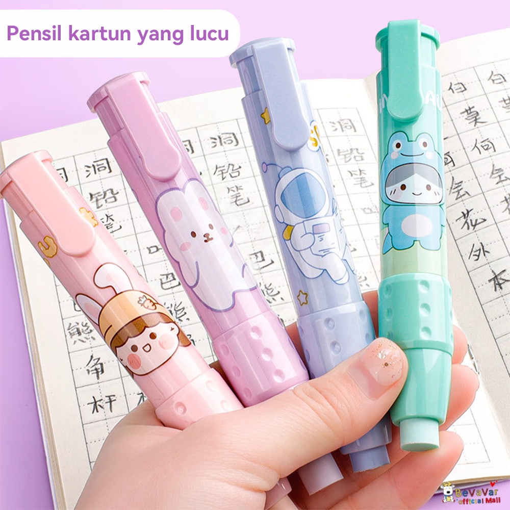 BEVAVAR Penghapus Pensil  Mekanik / Sliding Mechanical Eraser Lucu