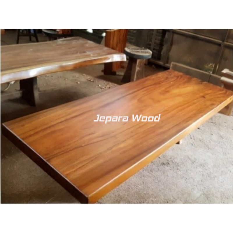 top table kayu trembesi solid 2 meter papan solid trembesi