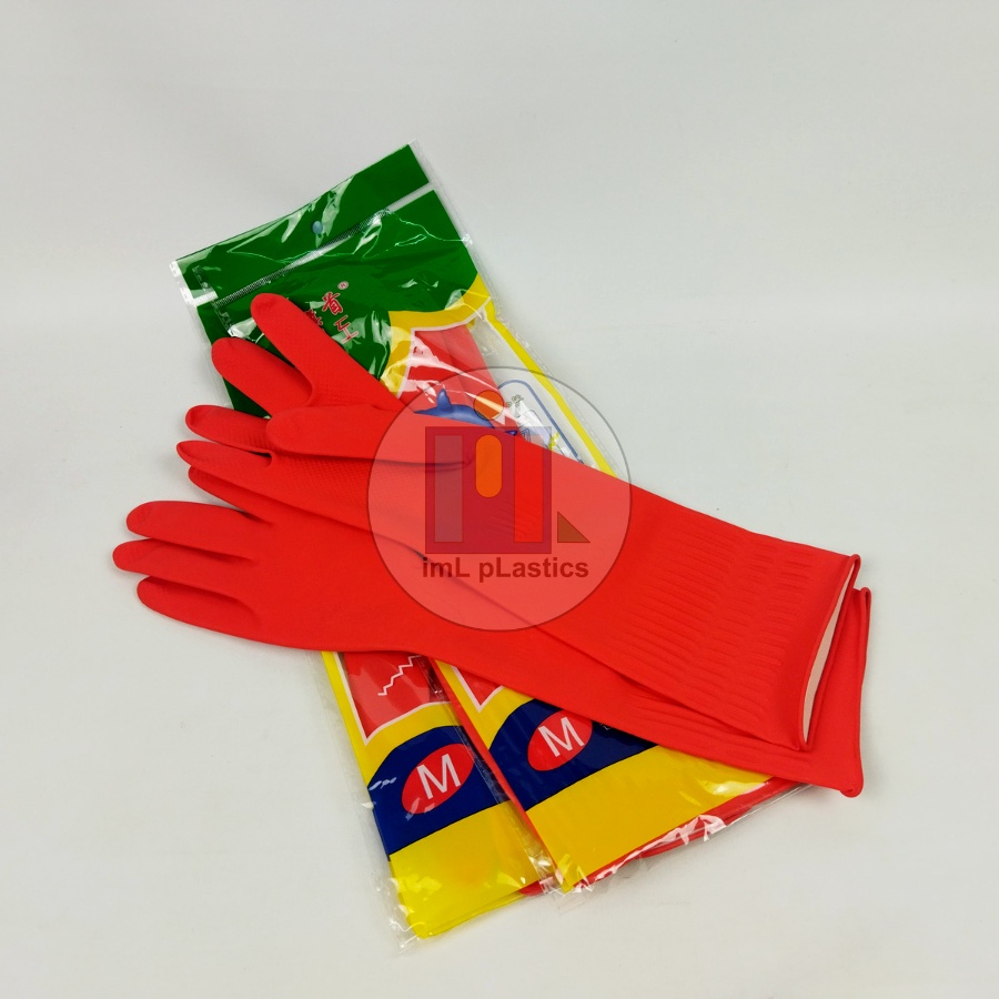 Sarung tangan Karet / Hand Gloves 31cm pasang kanan kiri - 1pcs