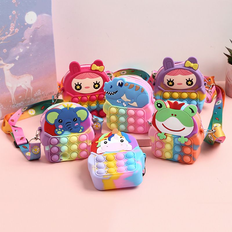 POP Lengkap/Tas Selempang Tas Selempang Anak Lucu Model Pop It Kapasitas Sedang Lengkap/Tas Selempan