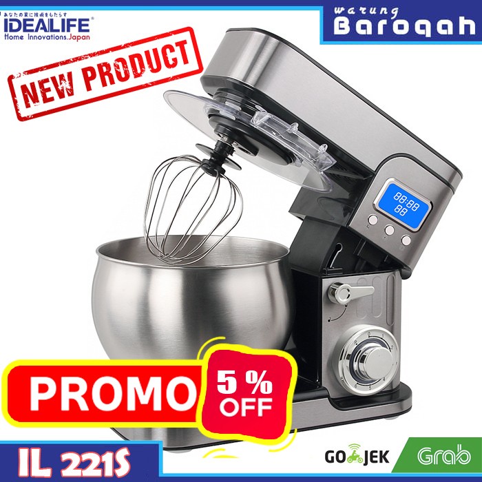 Mixer Idealife - Professional Stand Mixer - Multi Speed (Il-221S )