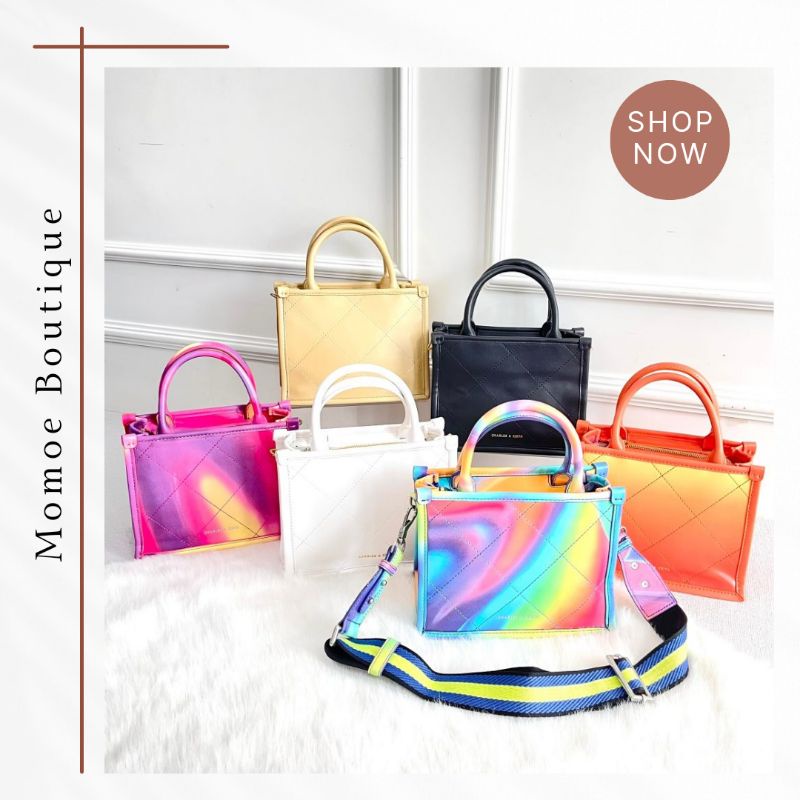 Tas Selempang Bahu Wanita Import CK Celia Quilted Double Handle Tote Bag C1429