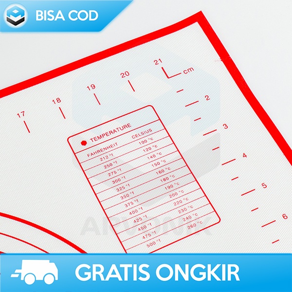 TATAKAN ADONAN SILIKON ALAS ADONAN KUE ANTI LENGKET ONETWOCUPS 40x60CM