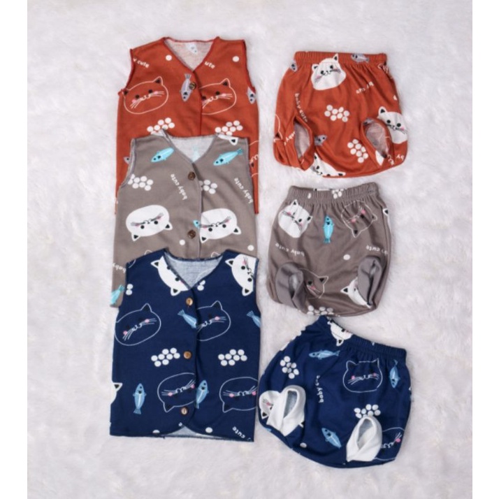 Stelan Kutung  baju celana bayi newborn/baru lahir Seri Motif per 3 stel Babycute SNI promo 8.8