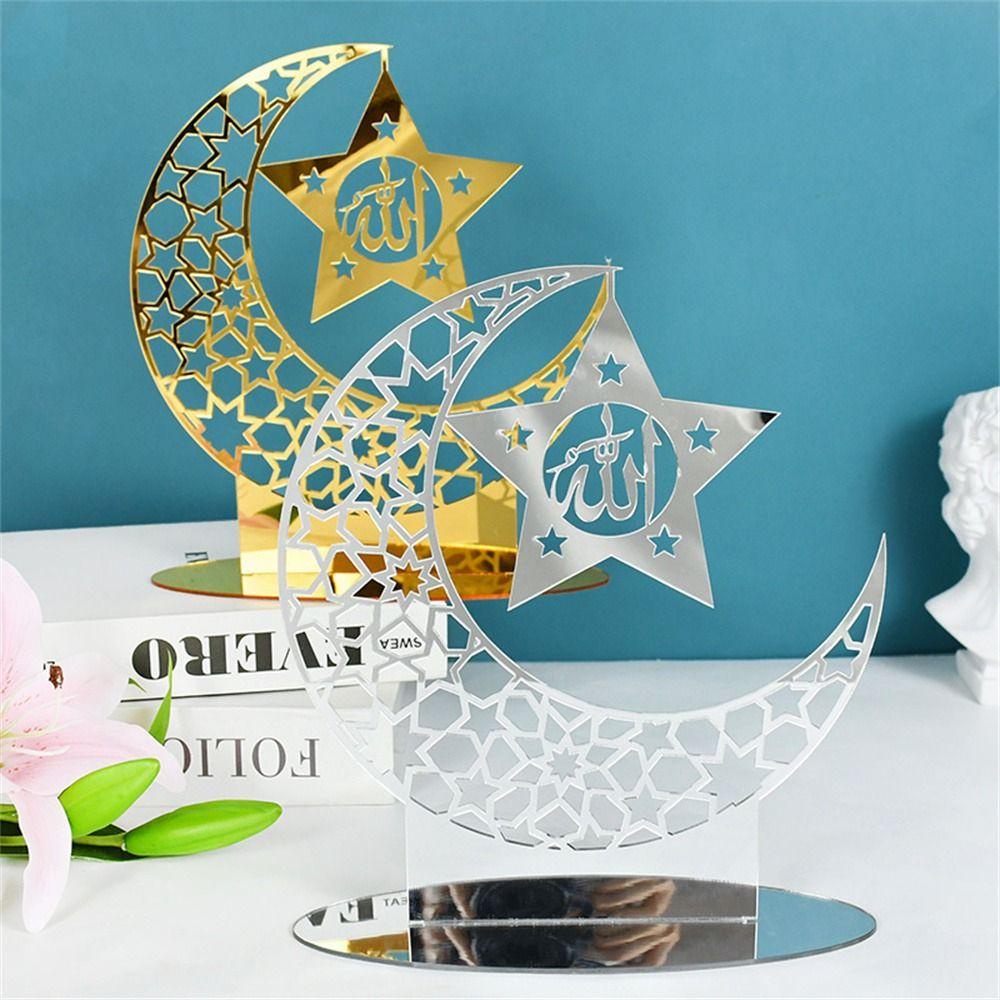 Suyo Eid Mubarak Decor Hadiah Meriah Aksesoris Akrilik Islam Hiasan Muslim