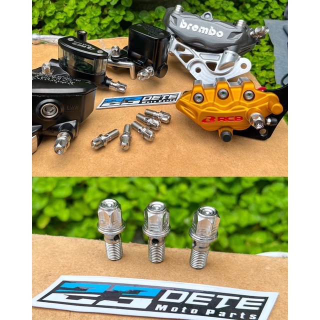 Baut banjo / Baut selang rem kaliper & master rem bahan stainless handmade ( RCB , Brembo, nissin sa