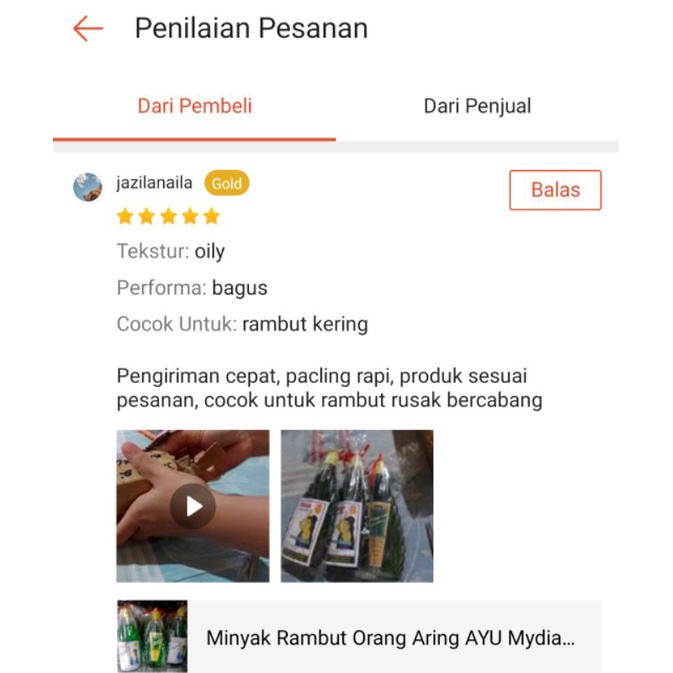 Minyak Rambut Orang Aring AYU Mydia 100 ML Murah Grosir