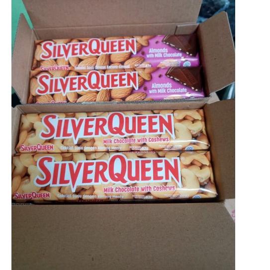 

❃ SILVERQUEEN Isi 6 Pcs X 58gr Ukuran Besar Cokelat - Coklat SILVER QUEEN 58 gr/gram X 6pcs Almond Cashew EX 62gr ➵