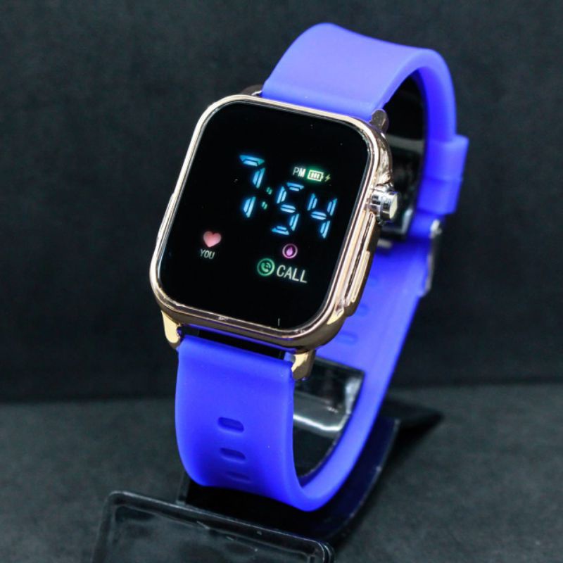 JAM TANGAN WANITA CEWEK LED DIGITAL WATCH JSS 3642 JINSHENGSI STRAP RUBER SILICONE