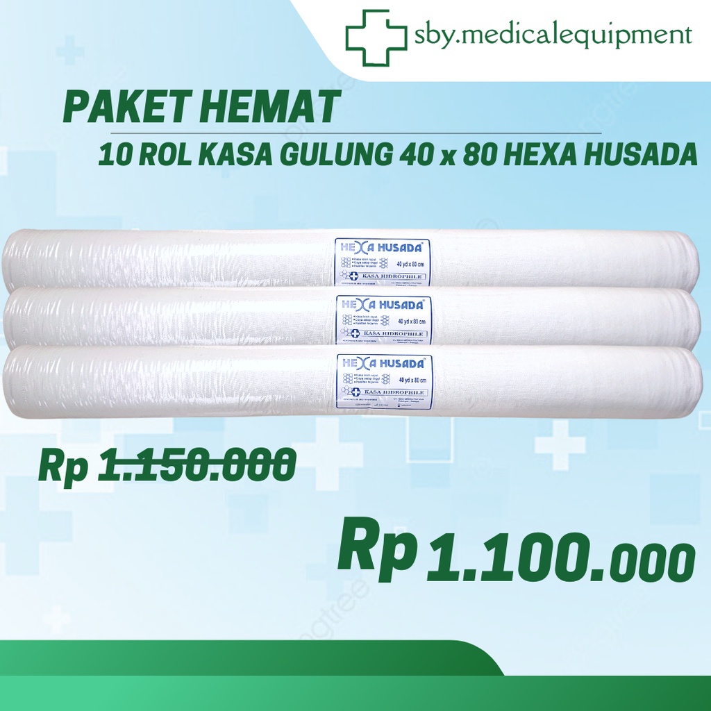 Kasa Gulung 40 x 80 Hexa Husada isi 10 Rol Kassa Roll Besar Perban Luka