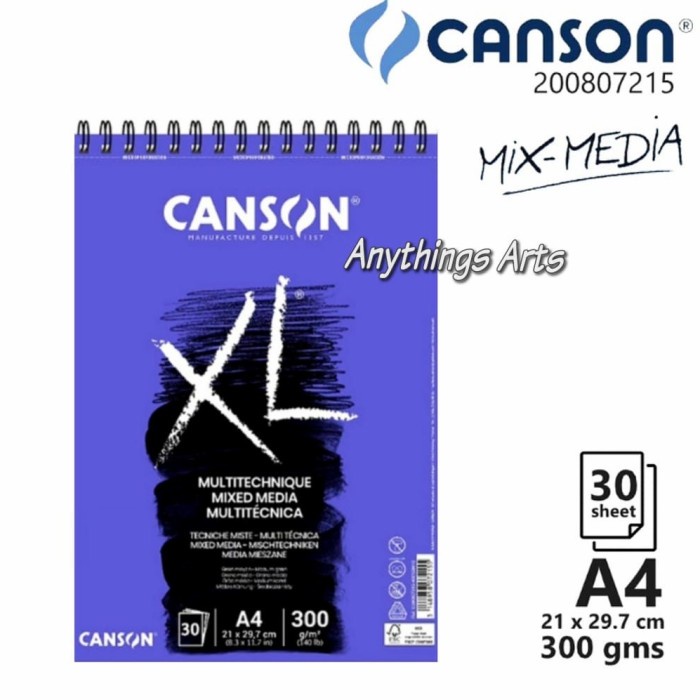 

Terlaris ✨ -Canson XL Mix Media A4 300gsm 30 lembar buku gambar- 2.1.23