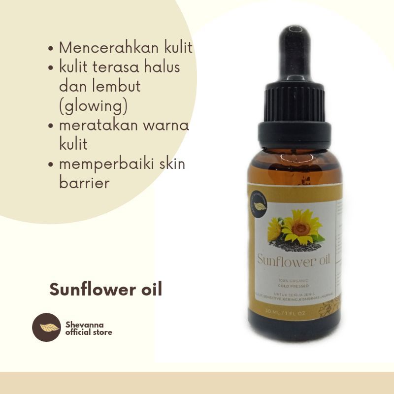 SUNFLOWER OIL MURNI (Minyak Ekstrak Biji Bunga Matahari Murni) 30ml