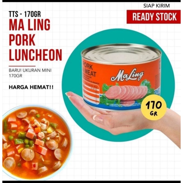 

MA LING LUNCHEON DAGING BABI TTS / MA LING CANNED PORK170 gram.