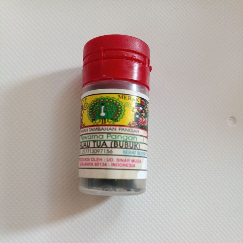

KASUMBA/PEWARNA PANGAN BUBUK CAP MERAK WARNA HIJAU TUA BOTOL 1,5g