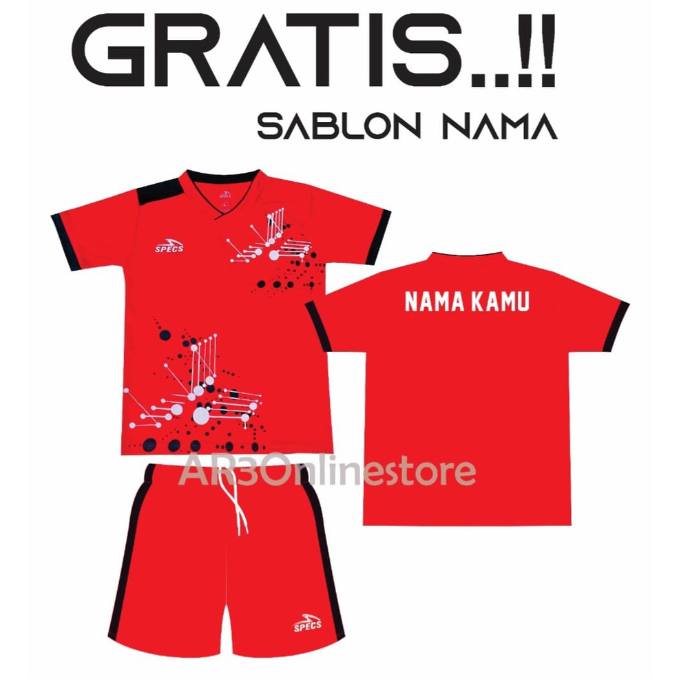 ( FREE SABLON NAMA ) Baju olahraga anak laki/perempuan baju bola futsal sepak bola badminton bulutangkis voli tenis terbaru