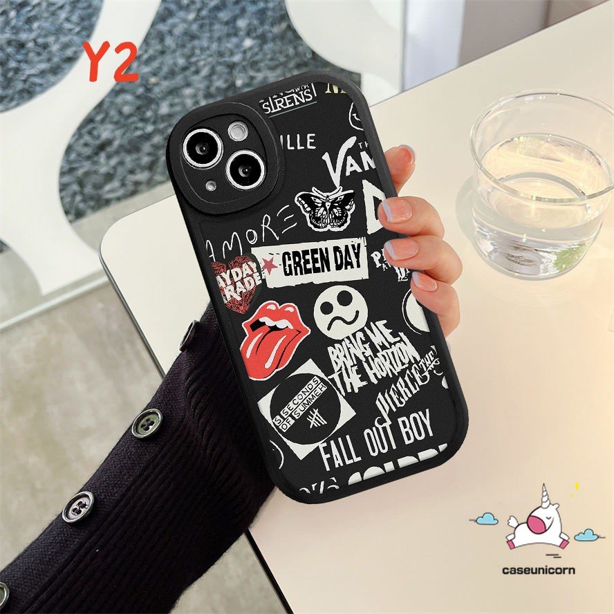 IPHONE Lembut TPU Penutup Belakang Kompatibel Untuk Iphone14 11 13 12 Pro Max7 8 6 6s 14 Plus XR X XS MAX SE 2020 Ins Fashion Trendi Merek Stiker Label Huruf Kupu-Kupu Case