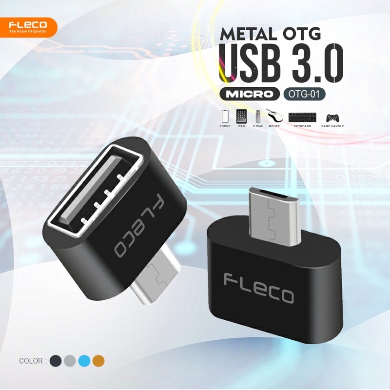 OTG-01 MICRO METAL FLECO KUDA USB3.0 HIGH SPEED FOR ANDROID SMARTPHONE ORIGINAL GROSIR SMOLL