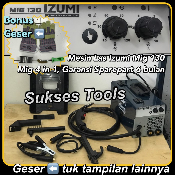 Mesin Las Izumi Daiden Mig 130 Mig130 Mma Tig Flux Mig Co Tanpa Gas