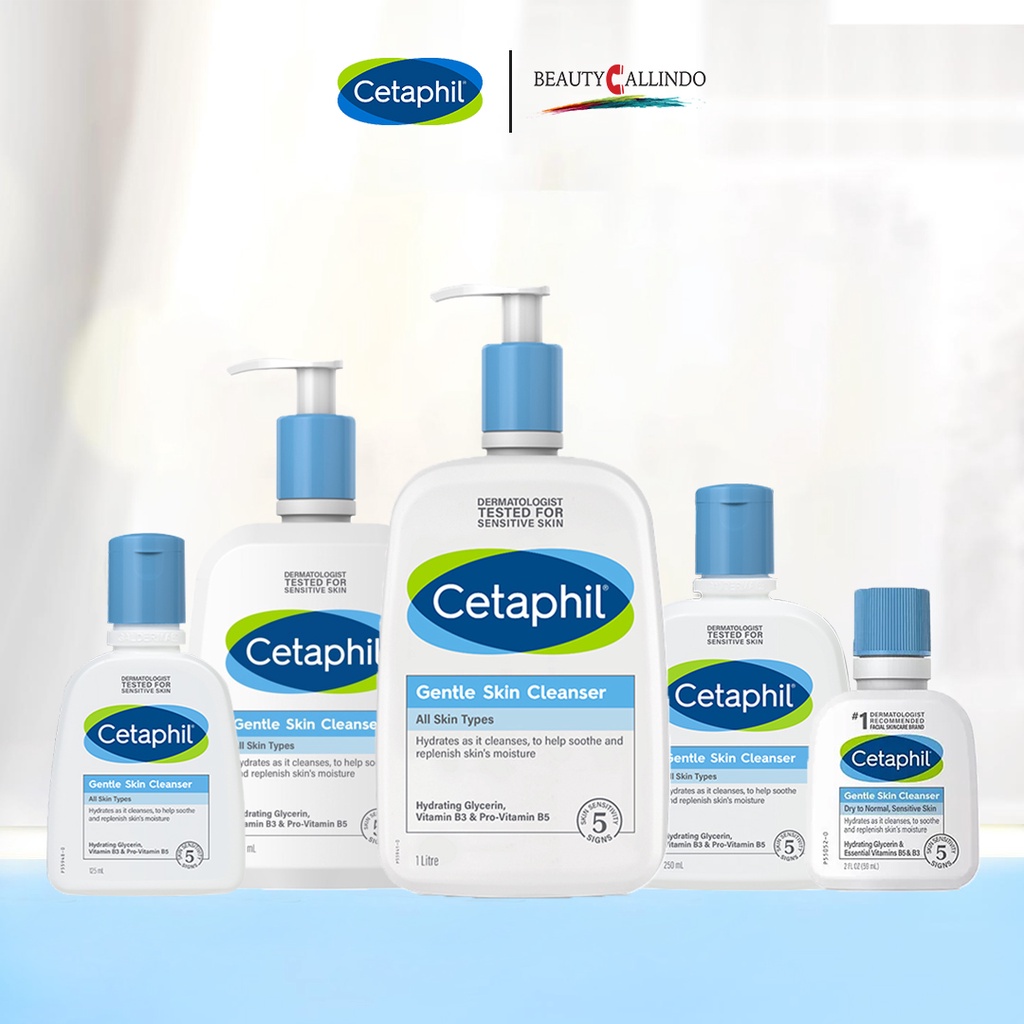 [NEW FORMULA ] Cetaphil Gentle Cleanser Sabun PEMBERSIH WAJAH SEMUA JENIS KULIT 59ml 125ml  250ml 500ml