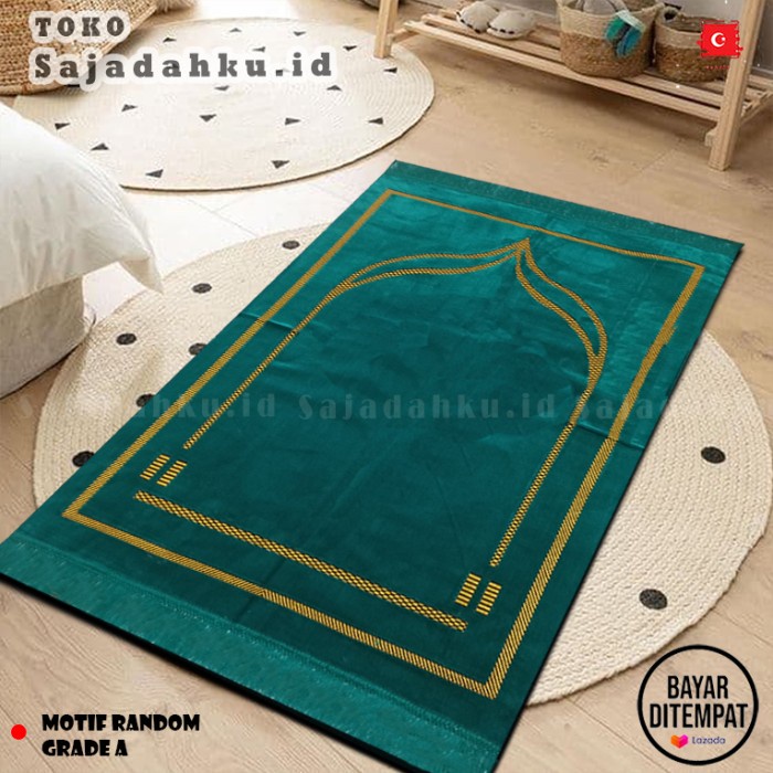 Sajadah Sajadah Turkey Turki Polos - Tosca(L0U3) Sajadah Wangi Turki Sajadah Turki Premium Import Or