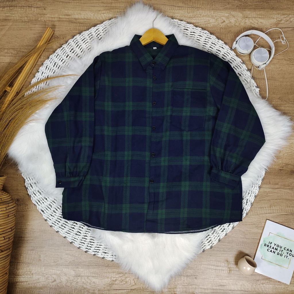 FLAN 2/2 FLANEL KEM,EJA SUPER JUMBO OUTER FLANEL BIGSIZE ATASAN OVERSIZE OOTD LD 110 120 130 140 150 COD