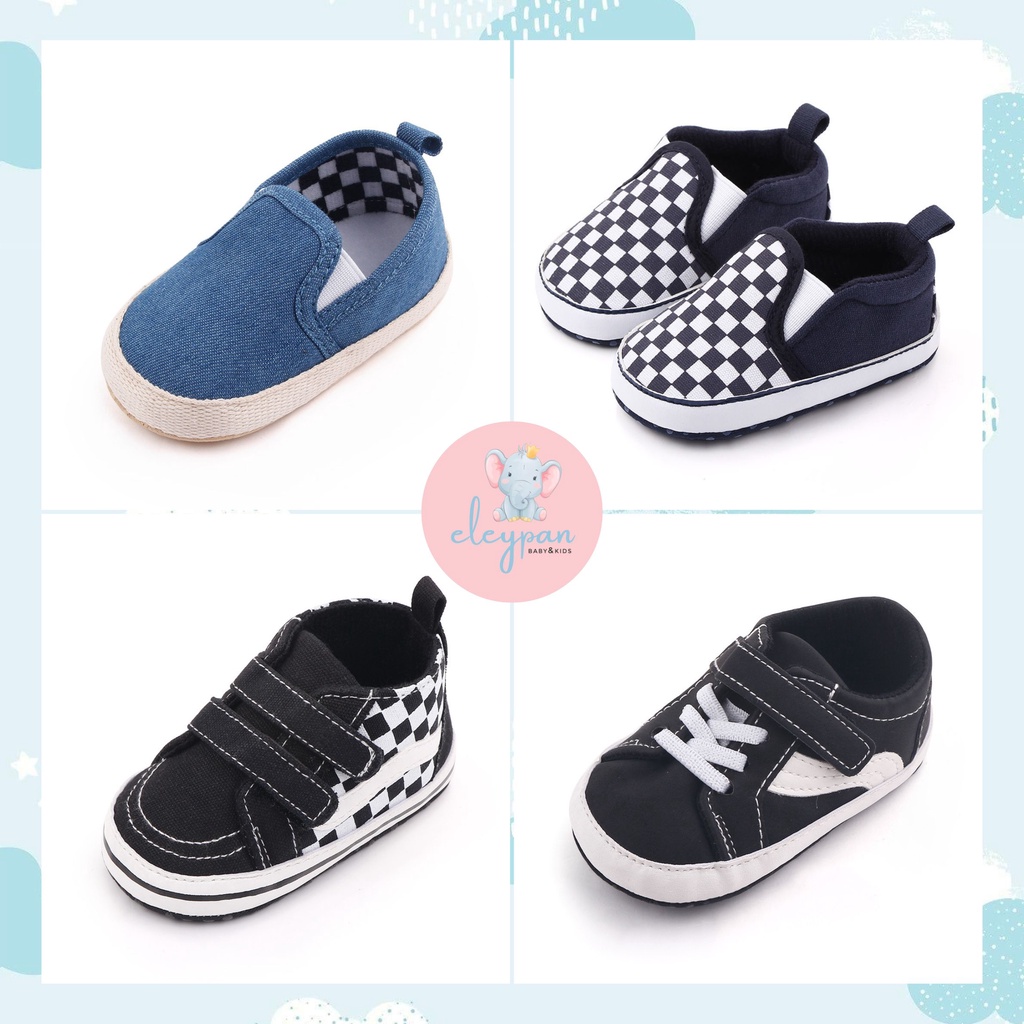 Sepatu Anak Laki-Laki IMPORT Sneakers Bayi Cowok 0-18 Bulan Prewalker Impor