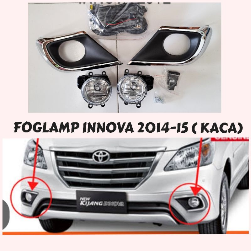 FOGLAMP LAMPU KABUT GRAND INNOVA 2014-2015 ( KACA)